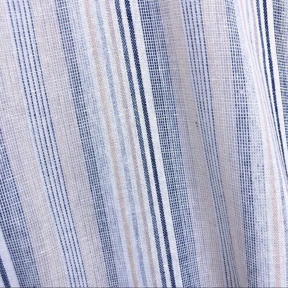 Anthropologie DREW Stripe Jumpsuit Tan Blue XS NWT - Picture 5 of 11